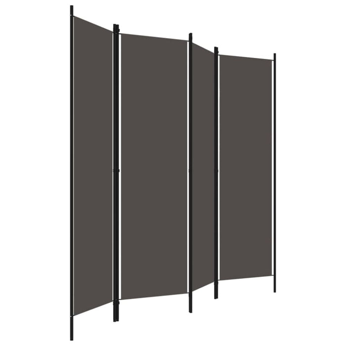 4 Panel Room Divider Anthracite Gl441
