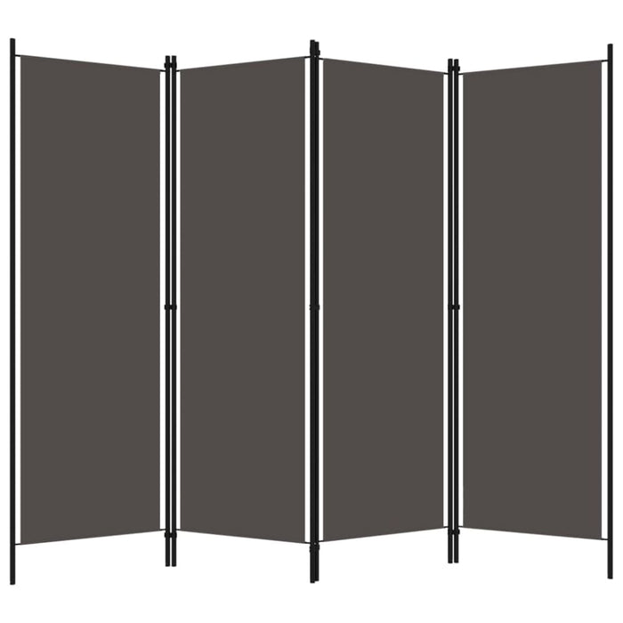 4 Panel Room Divider Anthracite Gl441