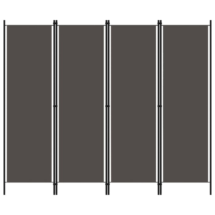 4 Panel Room Divider Anthracite Gl441