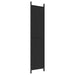 4-panel Room Divider Black 200x220 Cm Fabric Tpbxbo
