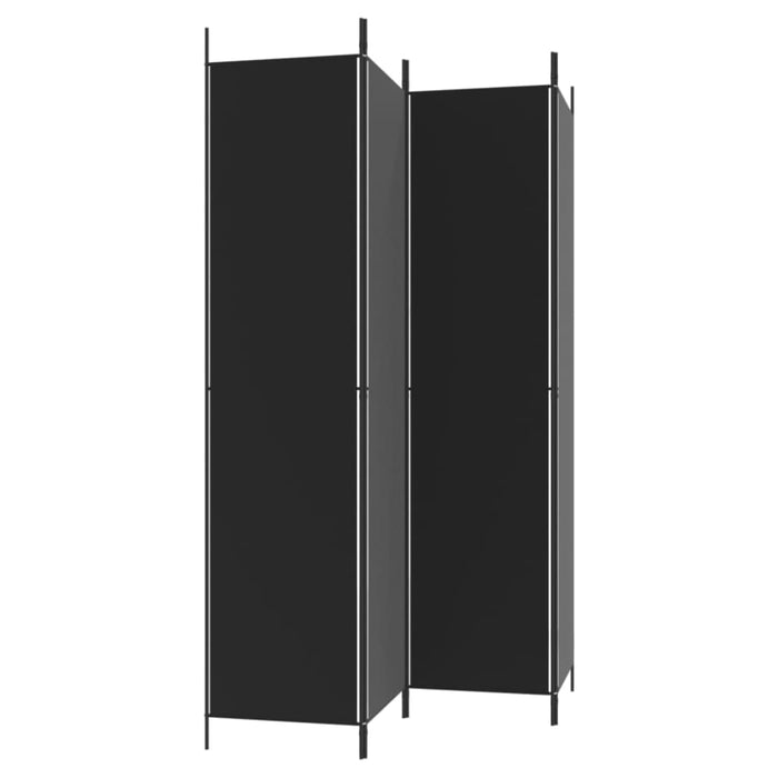4-panel Room Divider Black 200x220 Cm Fabric Tpbxbo