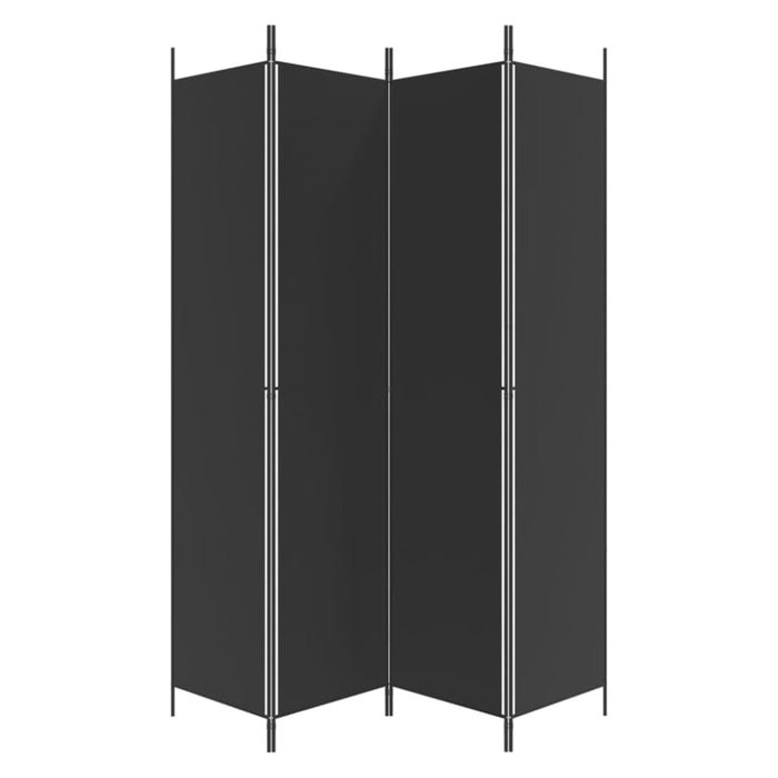 4-panel Room Divider Black 200x220 Cm Fabric Tpbxbo