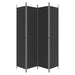 4-panel Room Divider Black 200x220 Cm Fabric Tpbxbo