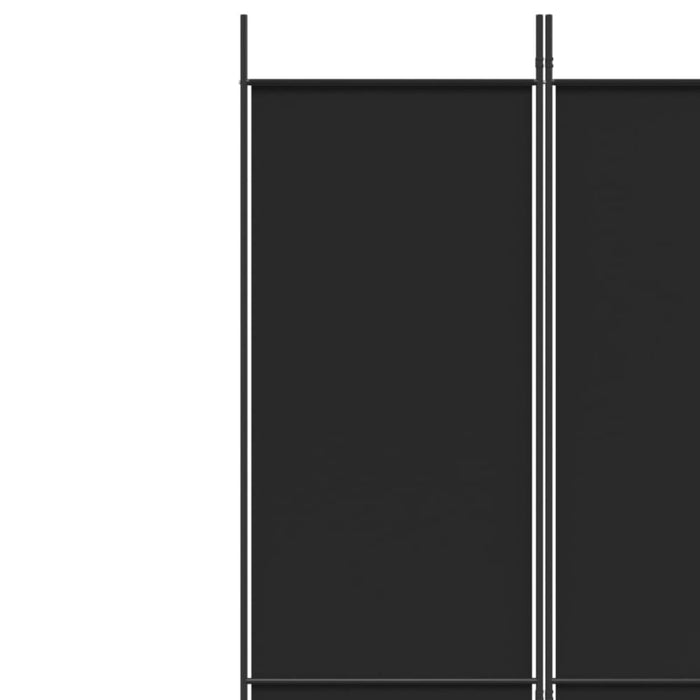 4-panel Room Divider Black 200x220 Cm Fabric Tpbxbo