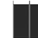 4-panel Room Divider Black 200x220 Cm Fabric Tpbxbo