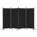 4 - panel Room Divider Black 346x180 Cm Fabric Tpbxlp