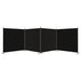 4-panel Room Divider Black 698x180 Cm Fabric Tpbxnp