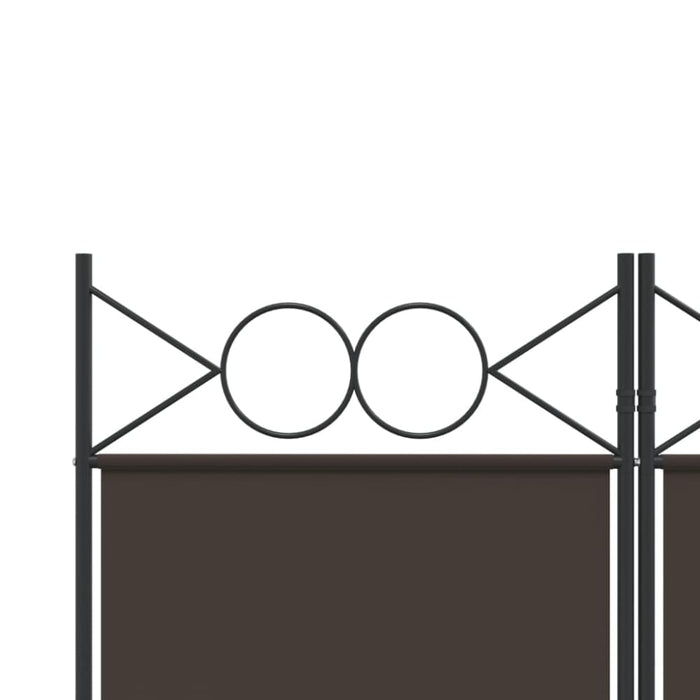 4 - panel Room Divider Brown 160x200 Cm Fabric Tpbopo