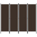 4 Panel Room Divider Brown Gl45