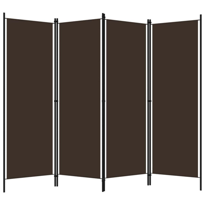 4 Panel Room Divider Brown Gl45
