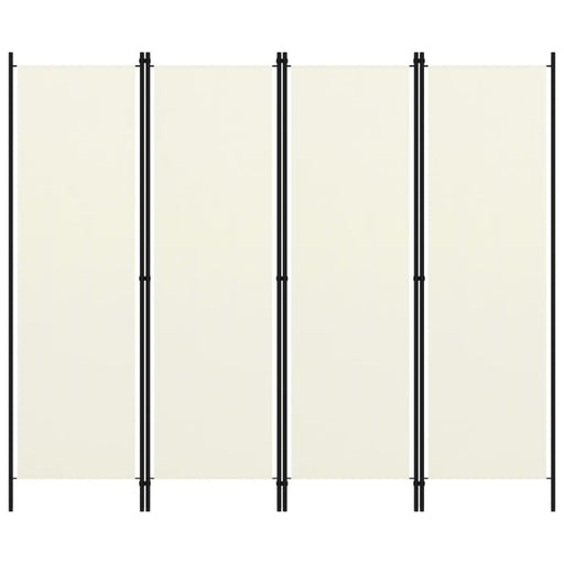4 Panel Room Divider Cream White Gl4619