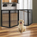 Goslash Picks 4 Panels Wooden Pet Gate Dog Fence Safety
