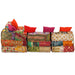 4-seater Modular Pouffe Patchwork Fabric Xaakno
