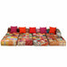 4-seater Modular Pouffe Patchwork Fabric Xaakno