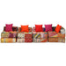 4-seater Modular Pouffe Patchwork Fabric Xaakno
