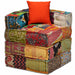 4-seater Modular Pouffe Patchwork Fabric Xaakno
