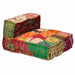 4-seater Modular Pouffe Patchwork Fabric Xaakno