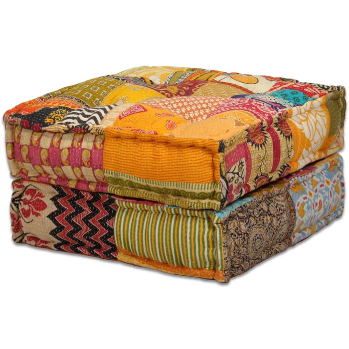 4-seater Modular Pouffe Patchwork Fabric Xaakno