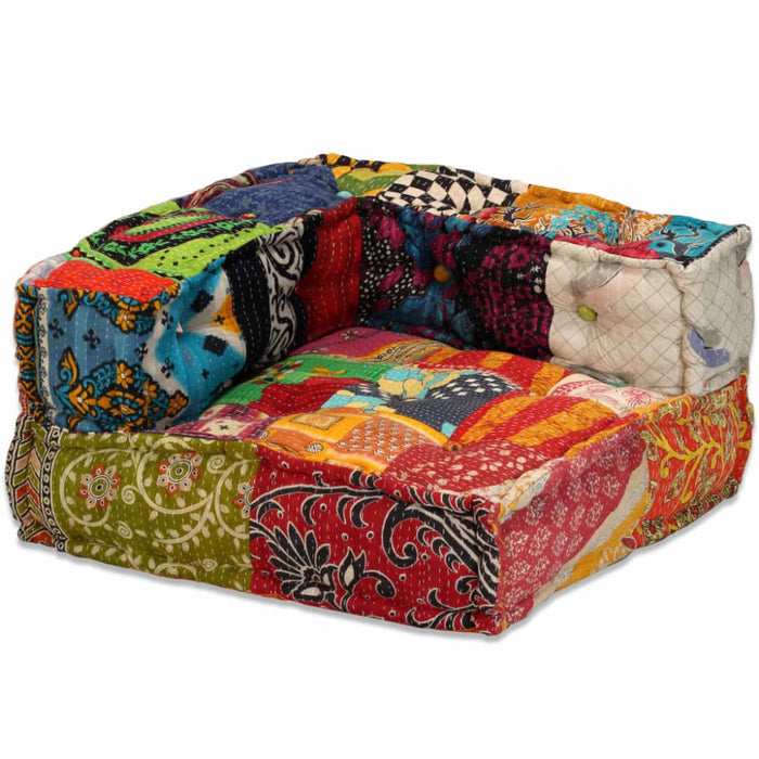 4-seater Modular Pouffe Patchwork Fabric Xaakno