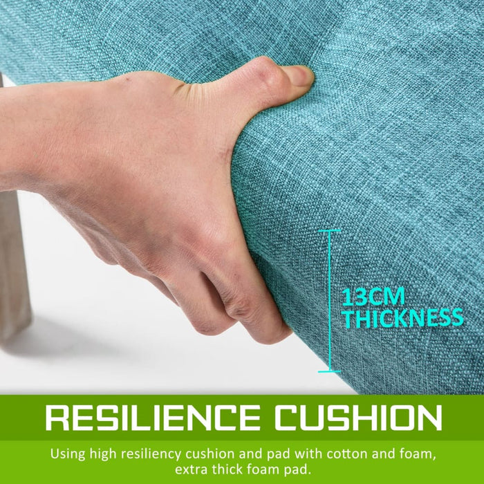 4 Set Blue French Provincial Dining Chair Amour Oak Leg