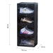 2x 4 Tier Black Portable Shoe Organiser Sneaker Footwear