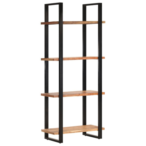 4-tier Bookcase Solid Acacia Wood Txoblx
