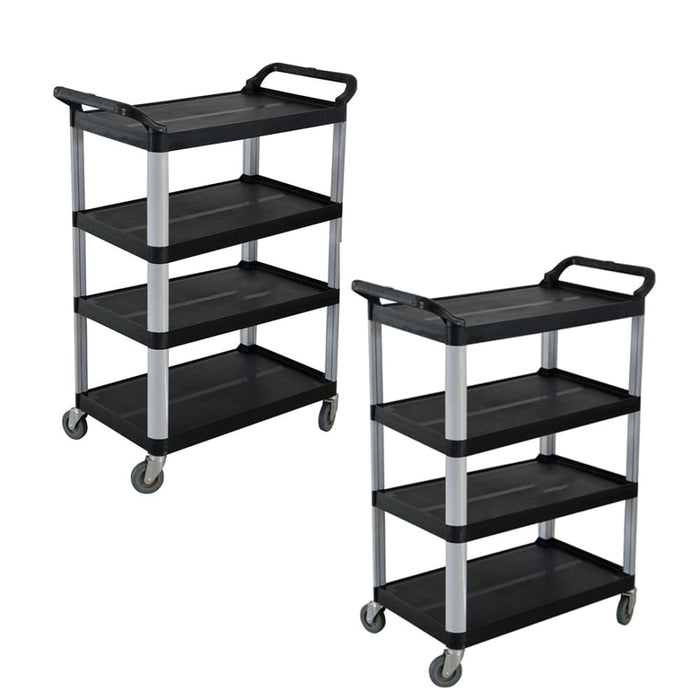 2x 4 Tier Food Trolley Portable Kitchen Cart Multifunctional