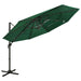 4-tier Parasol with Aluminium Pole Green 3x3 m Totnxk