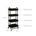 Goslash Picks 4 Tiers Kitchen Trolley Cart Steel Storage