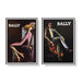 40cmx60cm Bally Man & Woman 2 Sets Black Frame Canvas Wall