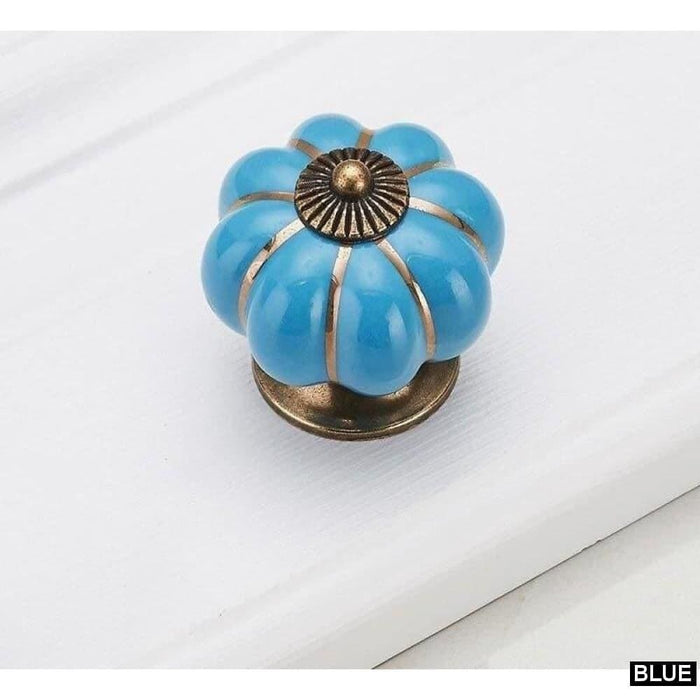 40mm Pumpkin Ceramic Handles Drawer Knobs Cupboard Door
