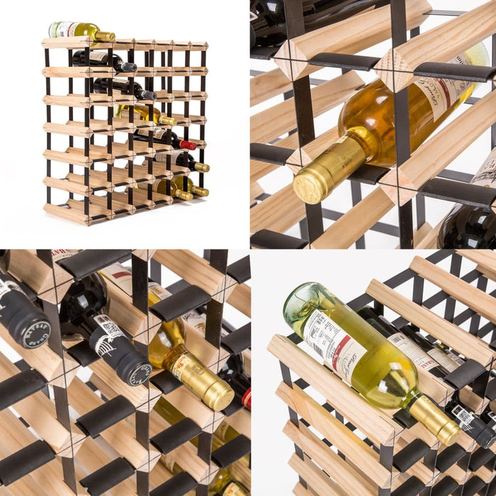 42 Bottle Timber Wine Rack Storage Cellar Organiser