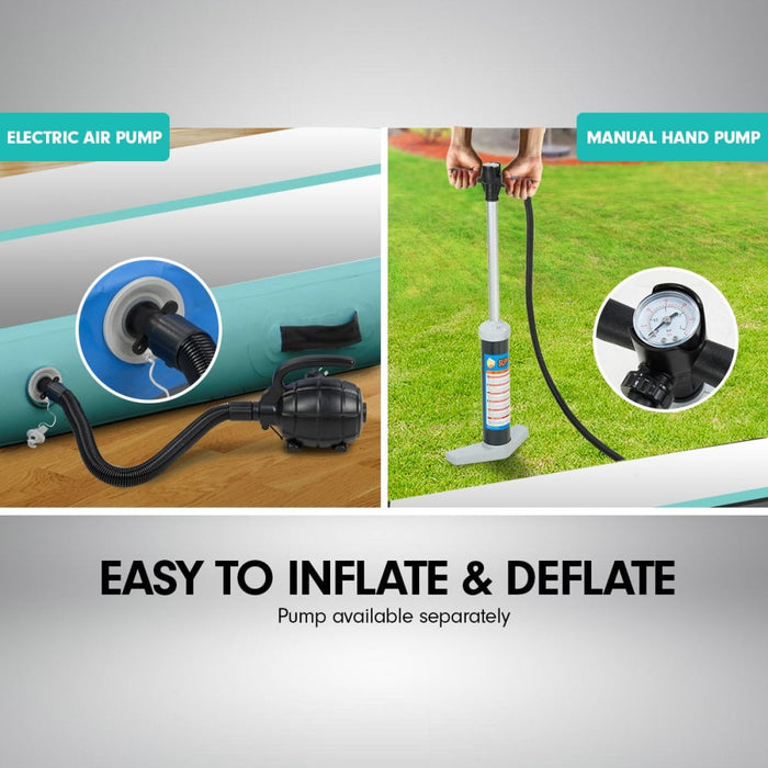 4m x 2m Air Track Gymnastics Mat Tumbling Exercise - Grey 