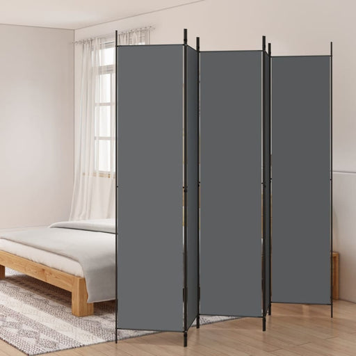 5-panel Room Divider Anthracite 250x220 Cm Fabric Tpbxba