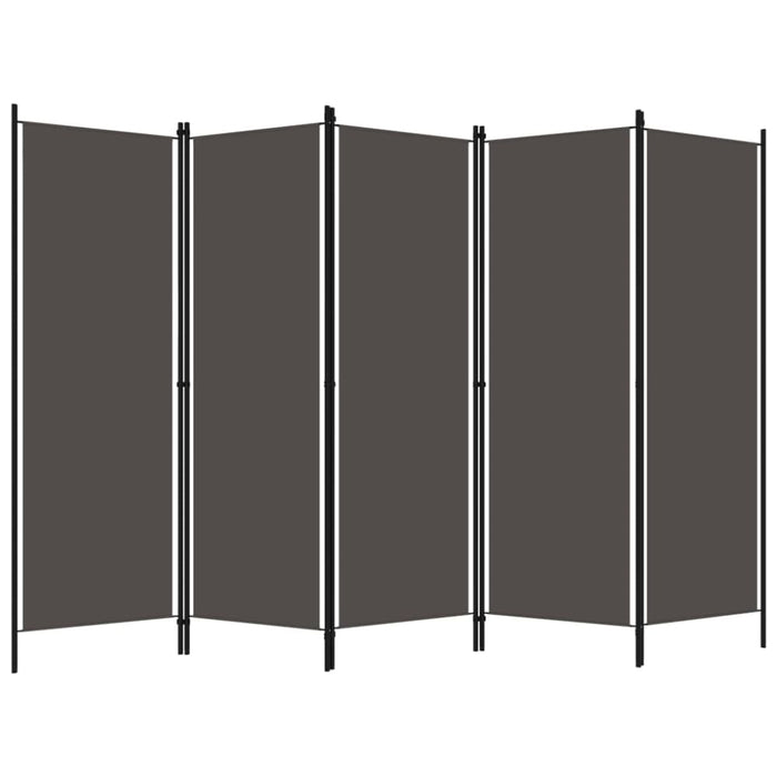 5 Panel Room Divider Anthracite Gl415