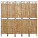 5-panel Room Divider Bamboo 200x180 Cm Taoipb