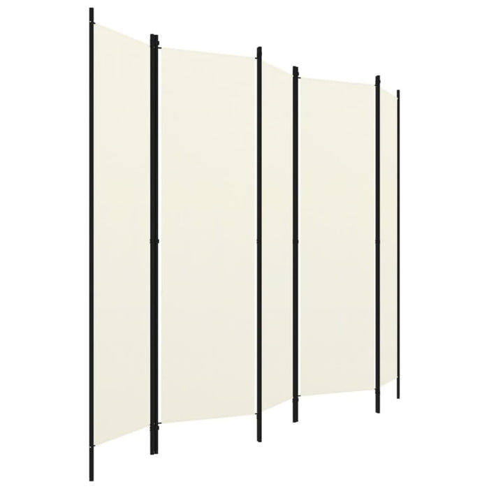5 Panel Room Divider Cream White Gl42