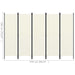 5 Panel Room Divider Cream White Gl42