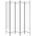 5 - panel Room Divider White 200x200 Cm Fabric Tpbopa