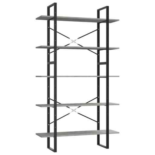 5-tier Book Cabinet Concrete Grey Chipboard Tbnxbbx