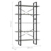 5-tier Book Cabinet Concrete Grey Chipboard Tbnxbbx