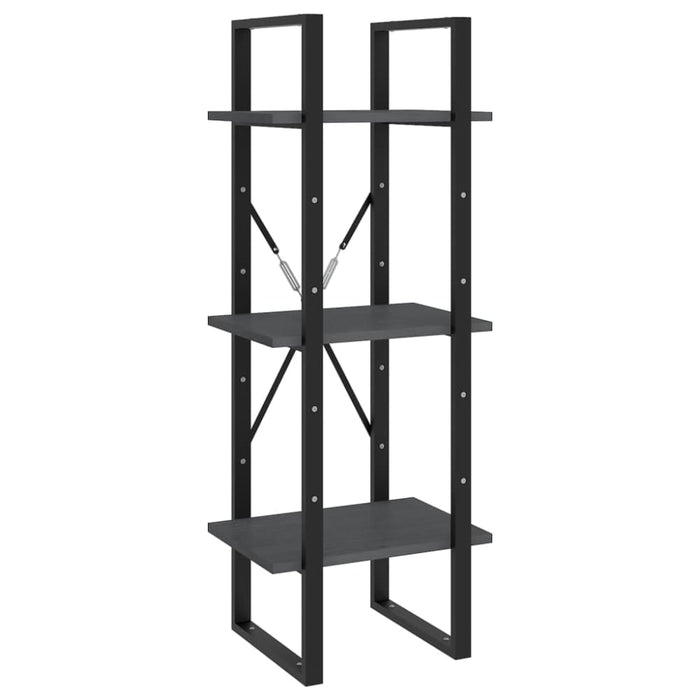 5-tier Book Cabinet Grey Pinewood Tbnokip