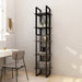 5-tier Book Cabinet Grey Pinewood Tbnokip