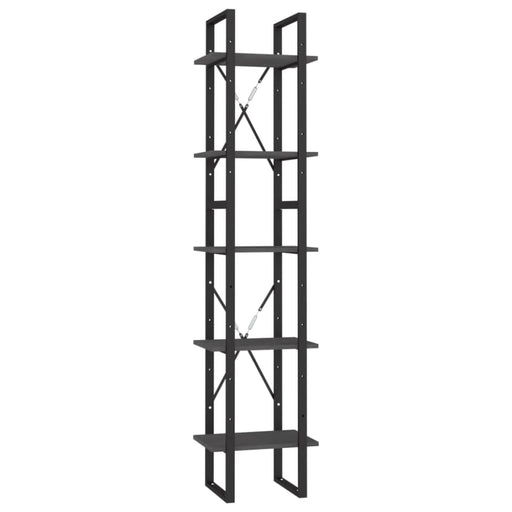 5-tier Book Cabinet Grey Pinewood Tbnokip