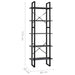 5-tier Book Cabinet Grey Pinewood Tbnoknp