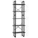 5-tier Book Cabinet Grey Pinewood Tbnoknp