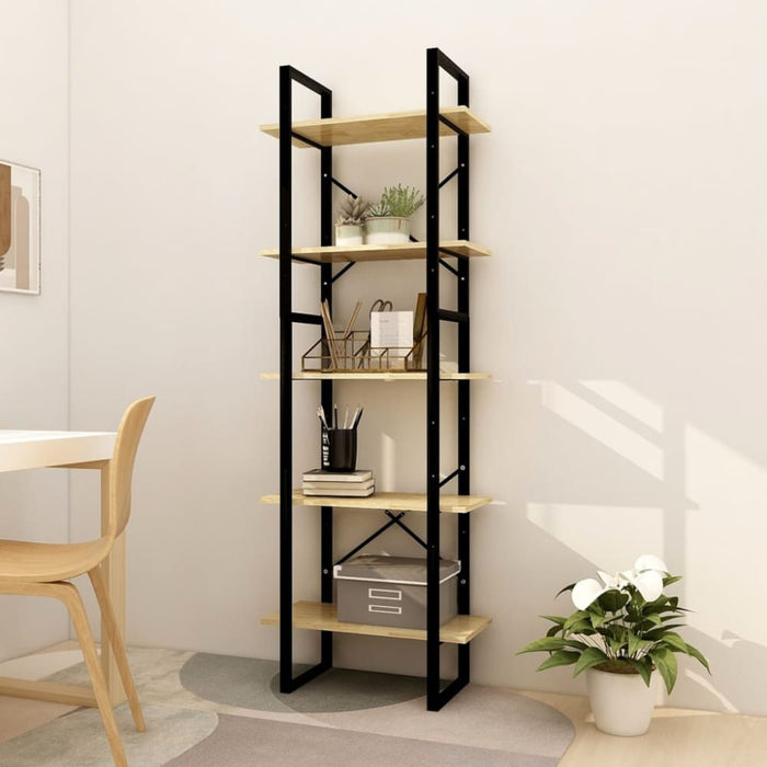 5-tier Book Cabinet Pinewood Tbnoknt