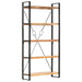 5-tier Bookcase Solid Acacia Wood Xnlpni