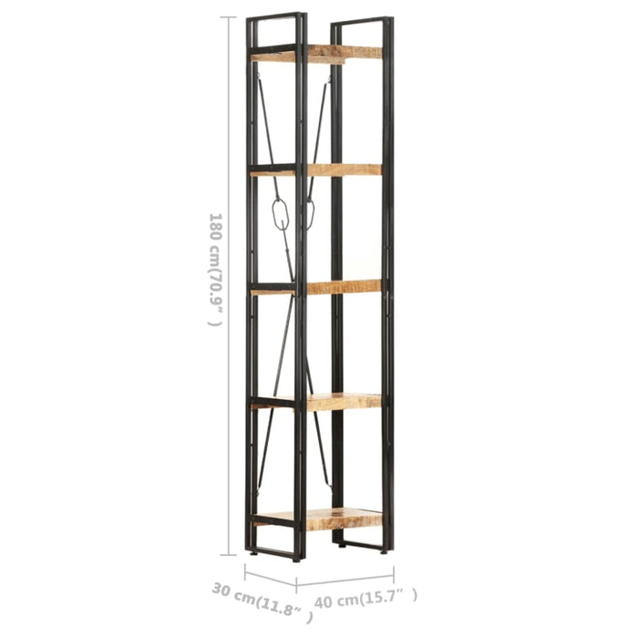 5 - tier Bookcase Solid Mango Wood Txblol