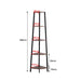 Goslash Picks 5 Tier Corner Shelf Industrial Ladder Wooden